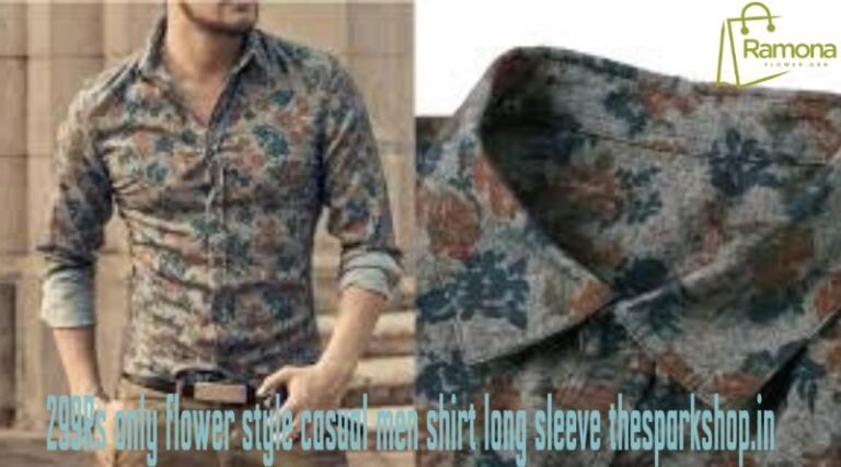 299Rs Only Flower Style Casual Men Shirt Long Sleeve Thesparkshop.in